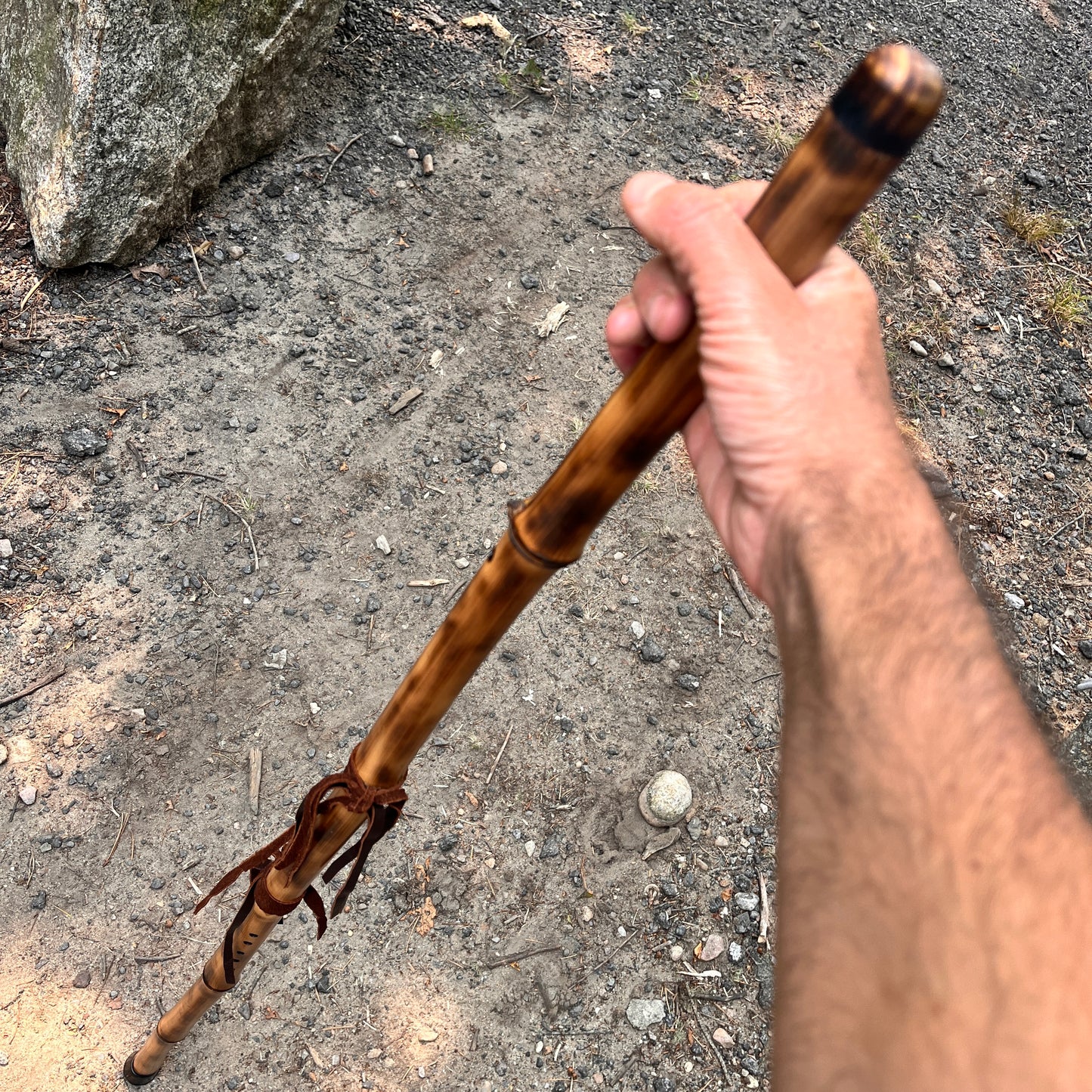 Walking Stick Drone Flute C# 444hz Bamboo.